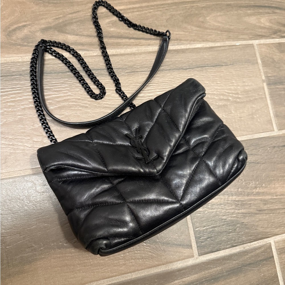YSL Black Quilted Leather Shoulder Bag